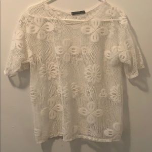 White crochet top